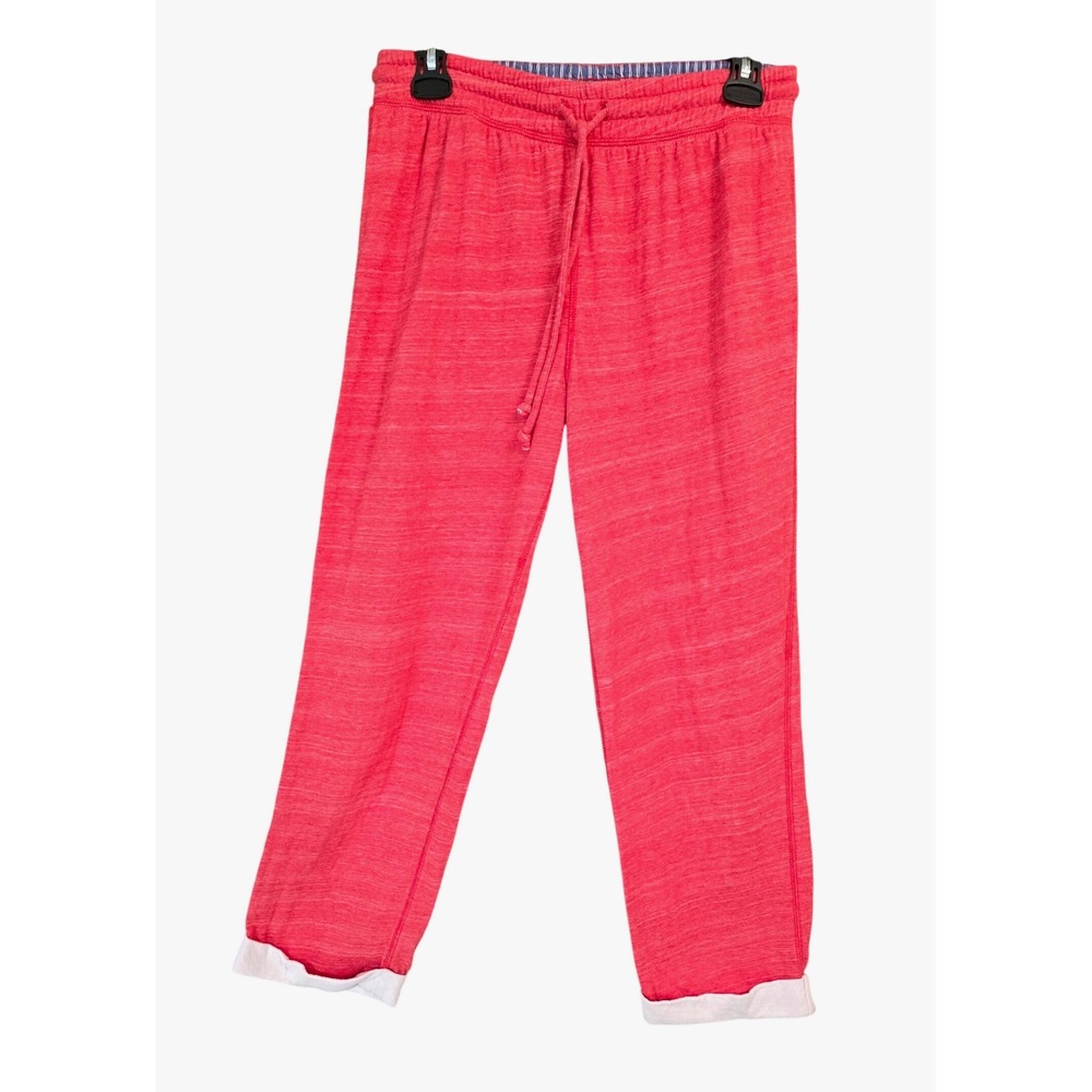 J Crew Red Heathered Cotton Drawstring Lounge‎ Pants Womens XS